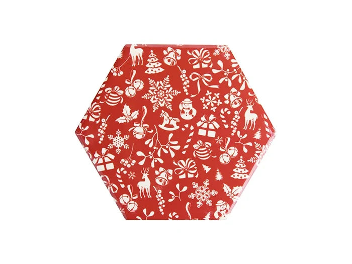 Sublimation Hexagonal Ceramic Coaster w/ Cork