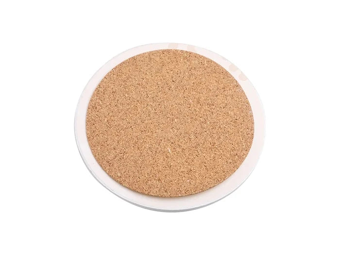 Sublimation Round Ceramic Mug Coaster w/ Cork