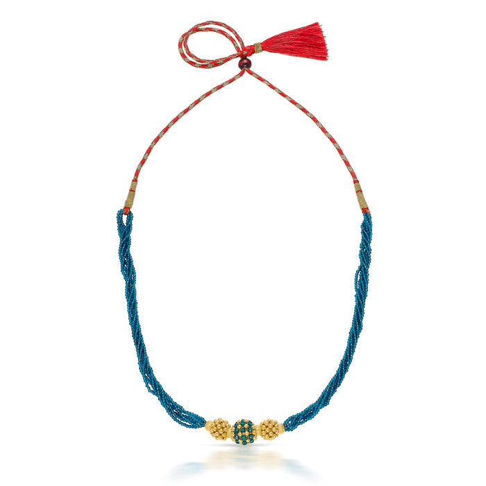 Sumangal Yellow Gold Thushi Necklace For Women