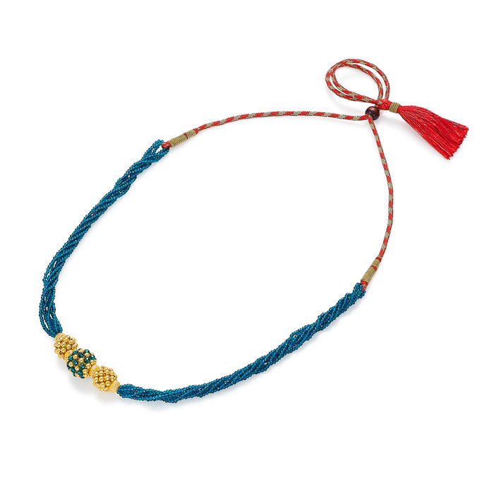Sumangal Yellow Gold Thushi Necklace For Women
