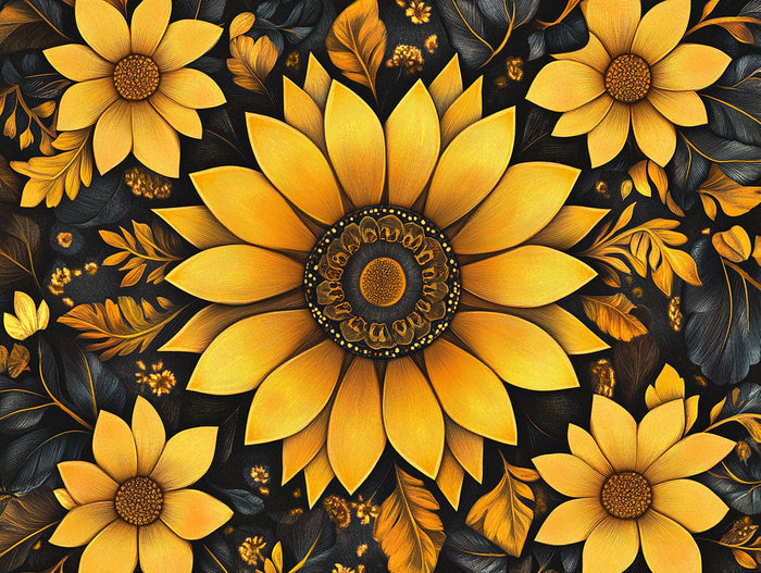 Sun-Kissed Mandala Blossoms
