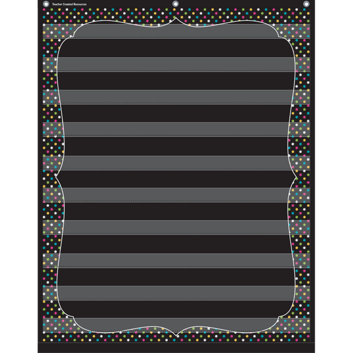 Teacher Created Chalkboard Brights 10 Pocket Chart (TCR 20746)