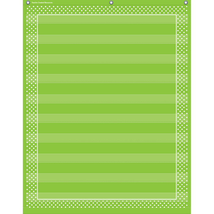 Teacher Created Lime Polka Dot 10 Pocket Chart (TCR 20745)