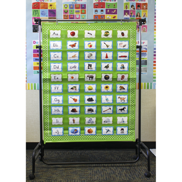 Teacher Created Lime Polka Dot 10 Pocket Chart (TCR 20745)