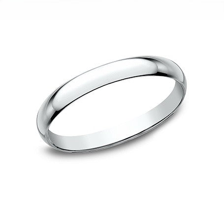 The Harrison 2 mm Domed Polished Finish 10K White Gold Wedding Band