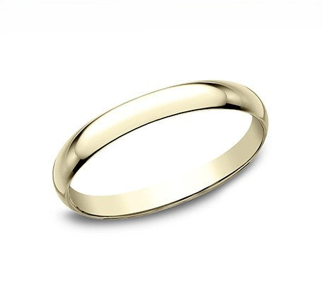 The Harrison 2 mm Men's Domed Polished Finish 10K Yellow Gold Wedding Band