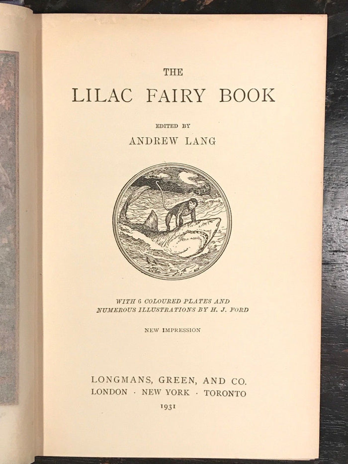 THE LILAC FAIRY BOOK - ANDREW LANG, H.J. Ford, Color Plates - New Edition, 1931