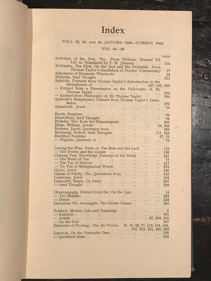 THE SHRINE OF WISDOM QUARTERLY PUBLICATION: RELIGION MYSTICISM OCCULT, 1940-43