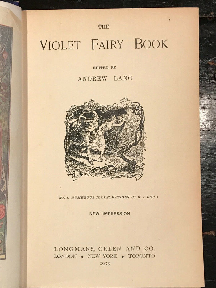 THE VIOLET FAIRY BOOK - ANDREW LANG, H.J. Ford, Color Plates - New Edition, 1933