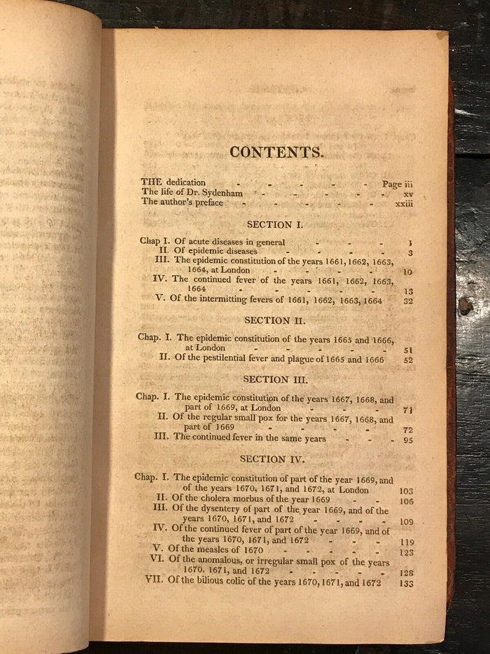 THE WORKS OF DR. THOMAS SYDENHAM – BENJAMIN RUSH 1809 –  MEDICAL DISEASES