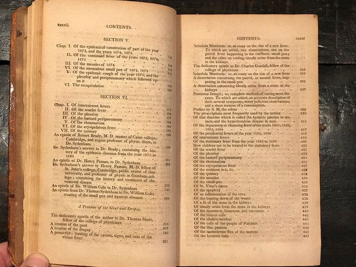 THE WORKS OF DR. THOMAS SYDENHAM – BENJAMIN RUSH 1809 –  MEDICAL DISEASES