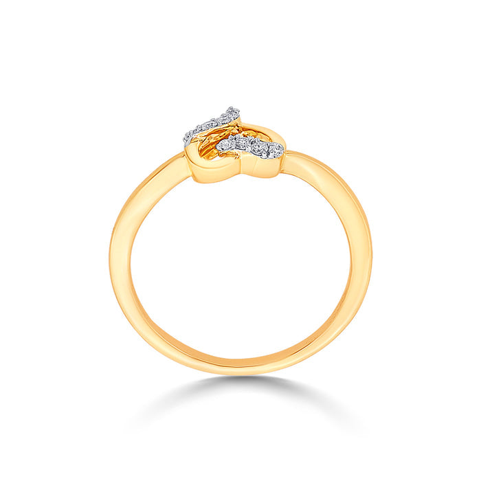 Tied to Heart Gold & Diamond Ring