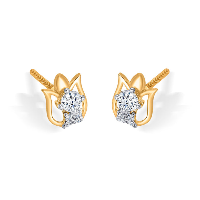 Tulip Shine Yellow Gold Kids Earring