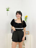 Violette Bow Top (Black)