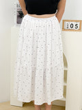 Vivienne Polkadot Skirt (White)