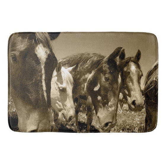 Whimsical Stallions Bath Mat