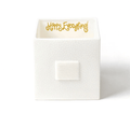 Happy Everything White Small Dot Medium Mini Nesting Cube
