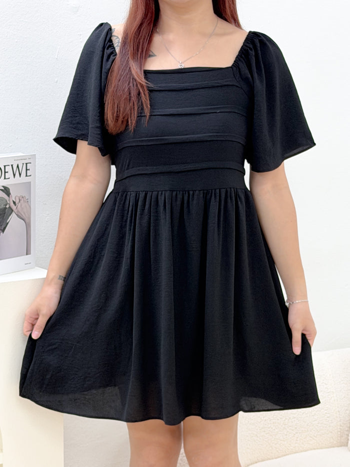 Willow Muse Babydoll Dress  (Black)