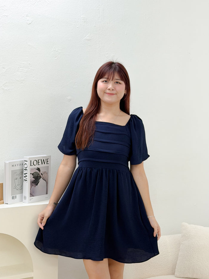 Willow Muse Babydoll Dress (Navy)