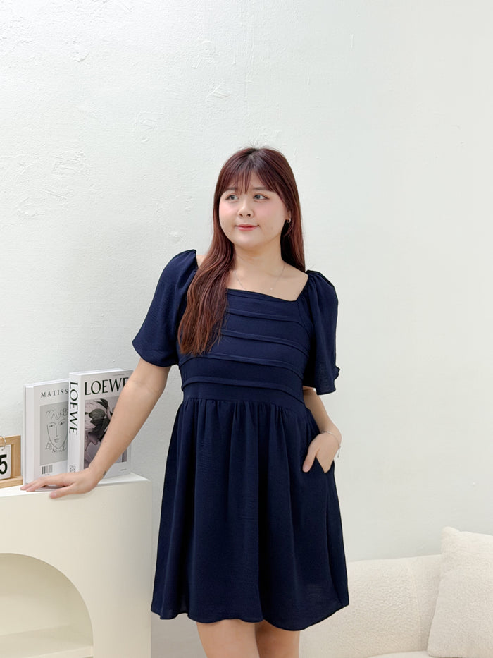 Willow Muse Babydoll Dress (Navy)