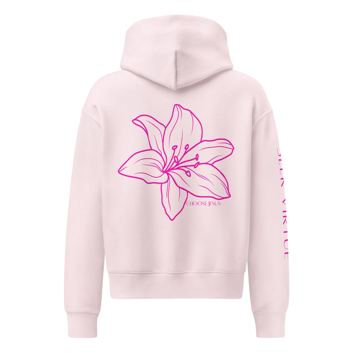 Women’s Seek Virtue Hoodie -Hot Pink Design