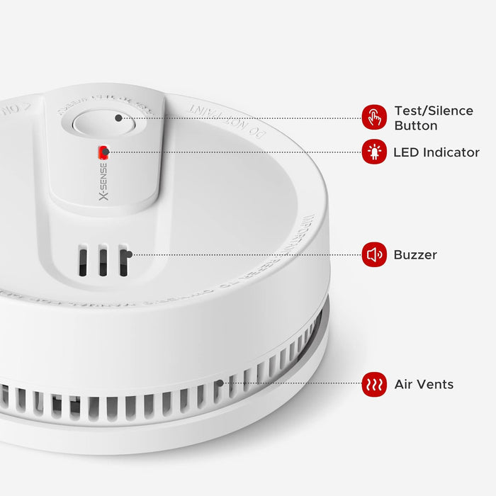 X-Sense - Smoke & Fire Alarm with Photoelectric Sensor