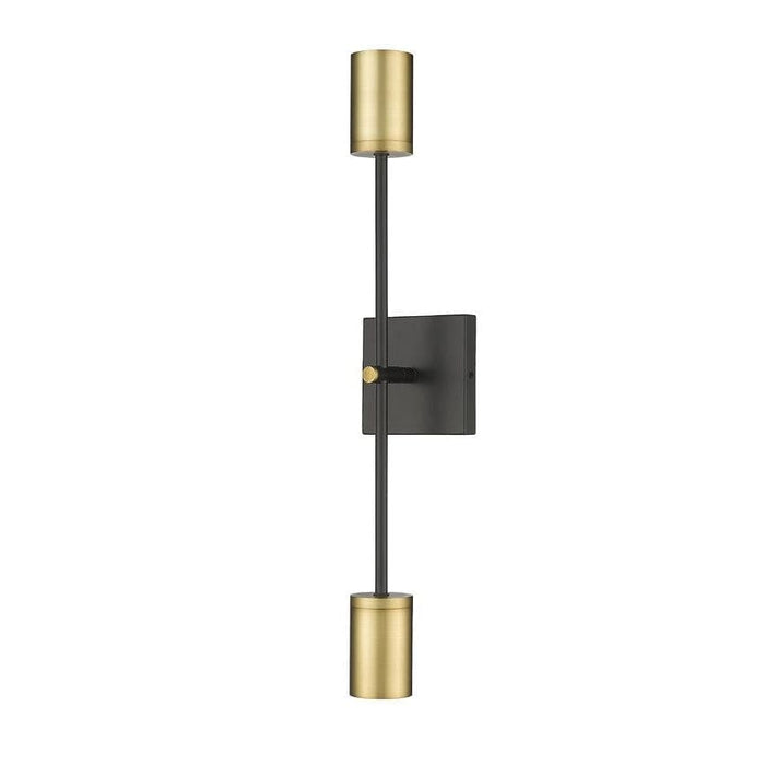 Z-Lite Calumet Matte Black Olde Brass Wall Sconce 814-2S-MB-OBR - Wall Sconce